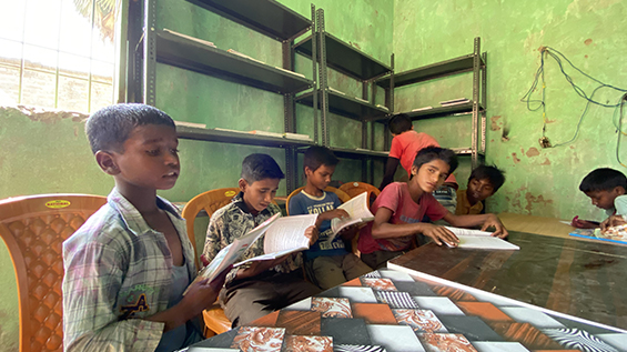 LitIndia Library Center with children